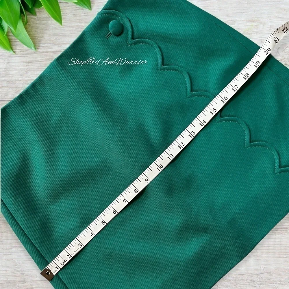 J.Crew teal a-line scalloped faux wrap mini skirt *shop@iamwarrior